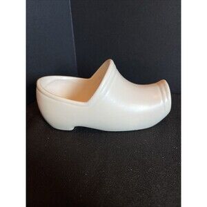 Vintage Stangl Pottery Ceramic Dutch Shoe Planter, Ivory 5 Inch